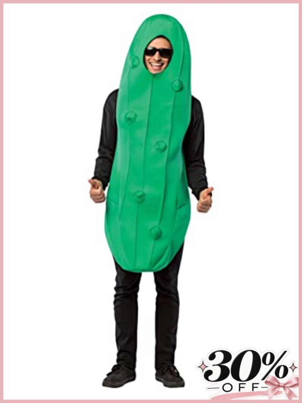 Adult Pickle Costume One Size Foam Tunic Halloween Cosplay